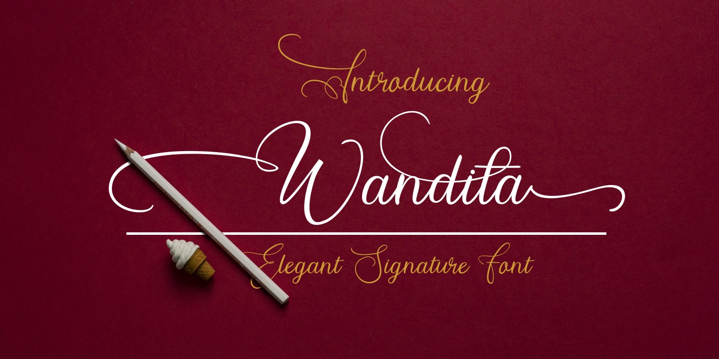 Пример шрифта Wandita signature